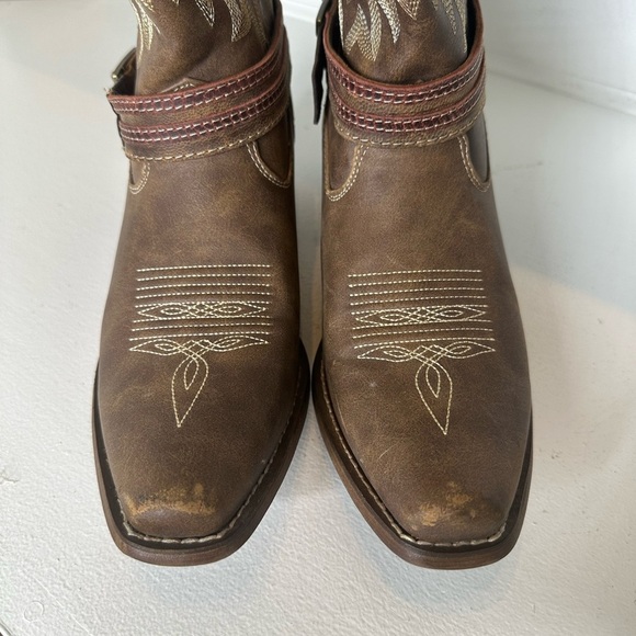 Durango Women’s Western Boots – Size 9.5M Brown Embroidered Leather Rodeo Ready - Picture 7 of 13